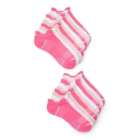Avia Women's Performance Cushion Low Cut Socks with Back Tab, 10 pack