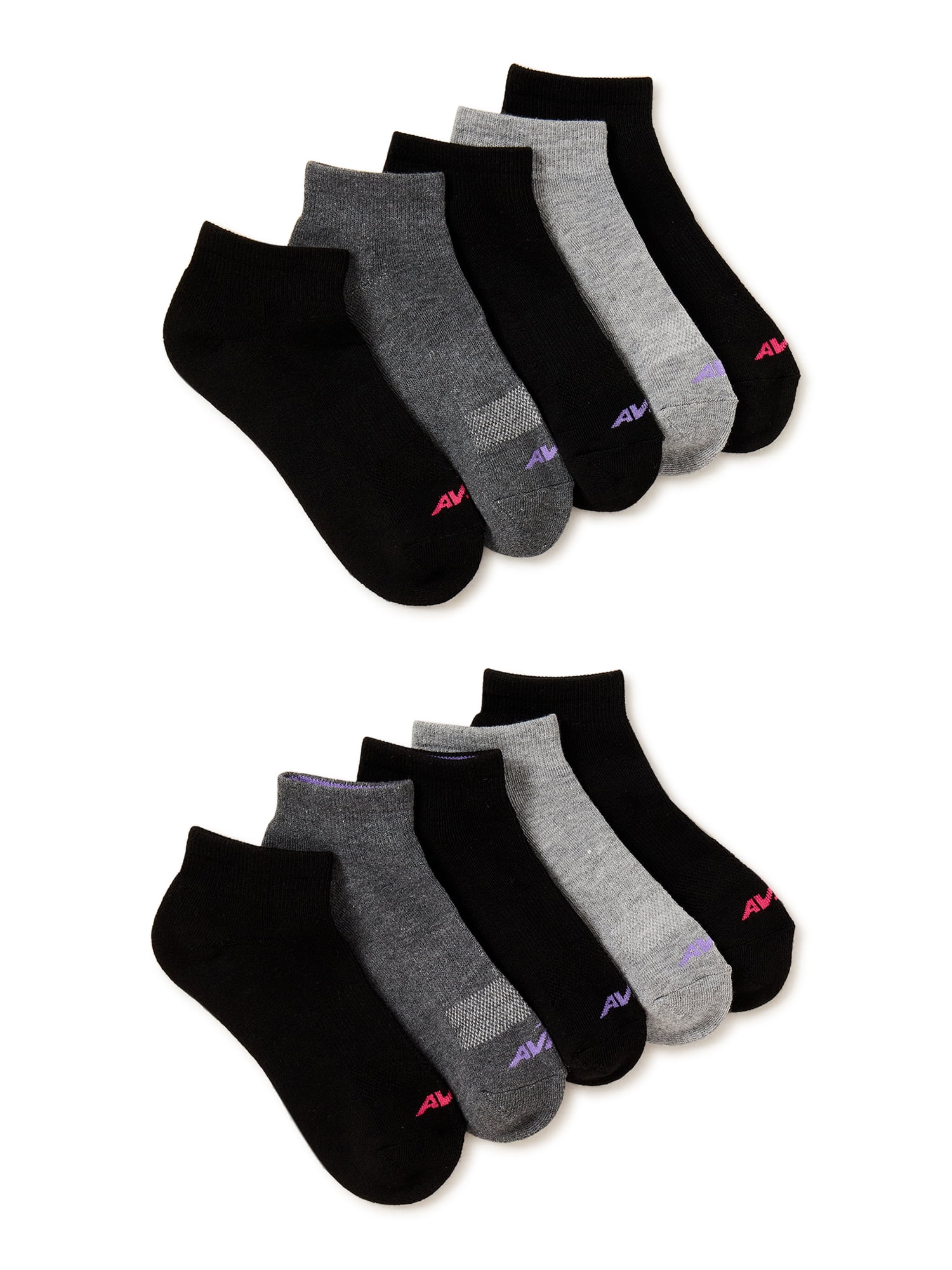 Avia Women's Performance Comfort Cuff No Show Liner Socks, 10-Pack - Walmart .com