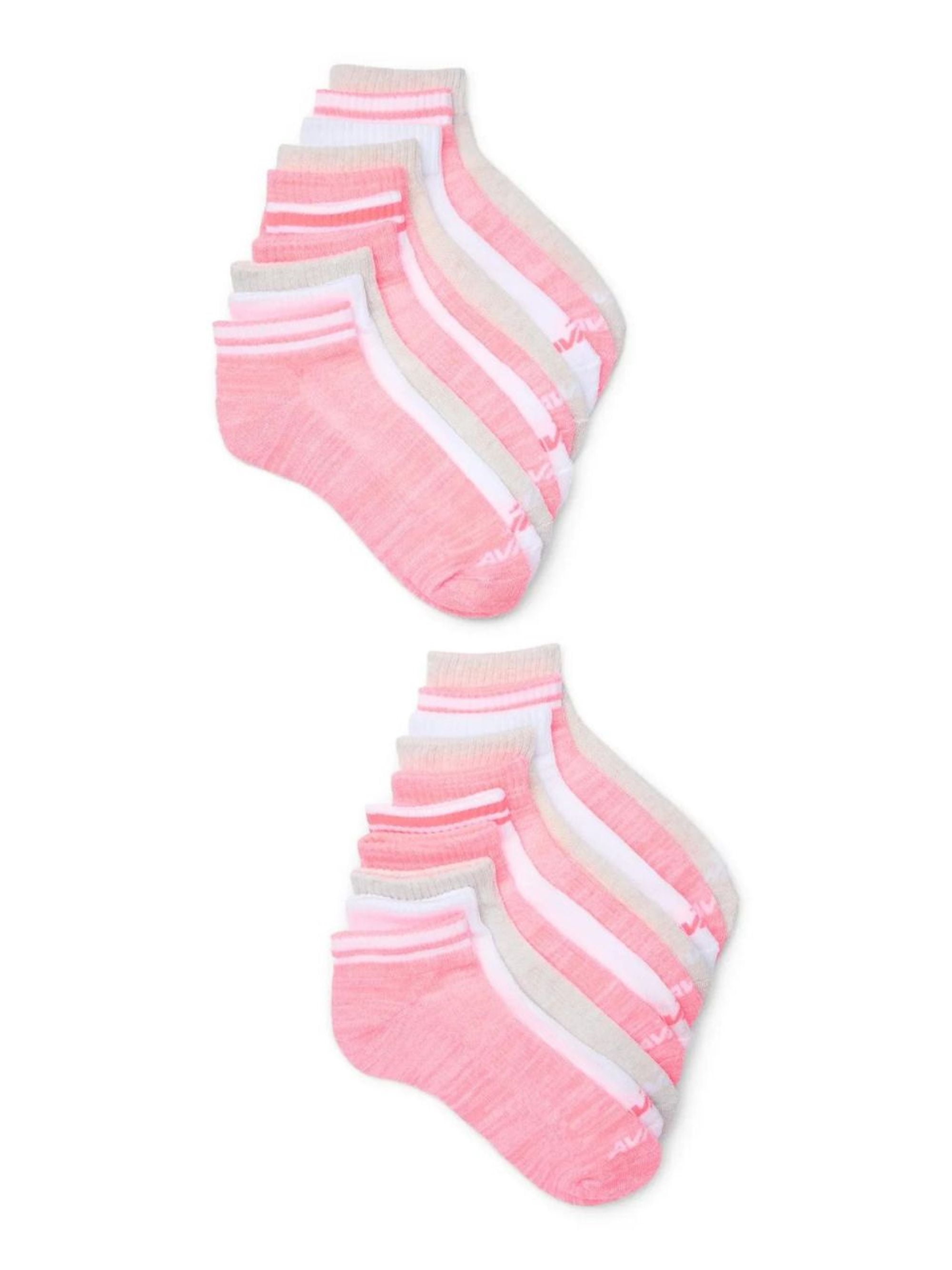 Avia Women's Performance Cushioned Ankle Socks, 10 Pack, Shoe Sizes 4-9
