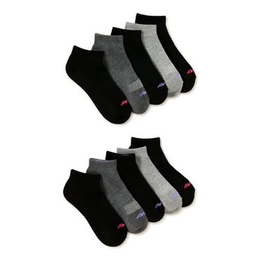 Avia Women's Performance Cushioned Ankle Socks, 10 Pack, Shoe Sizes 4-9