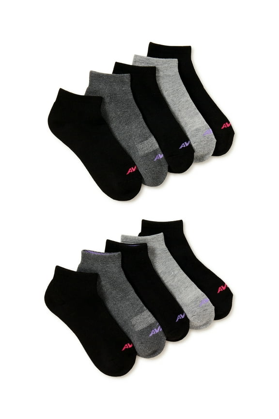 Women's Performance Cushioned Ankle Socks, 10 Pack, Shoe Sizes 4-9