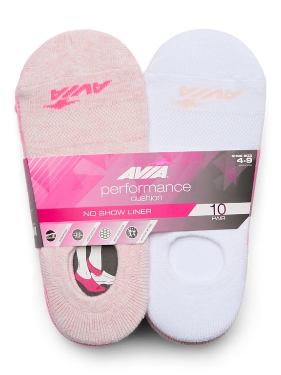 Women's Performance Cushioned Liner Socks, 10-Pack