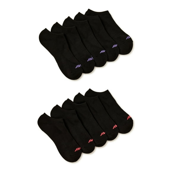 Avia Women's Performance Cushioned No Show Socks, Stocking Stuffers, 10-Pack