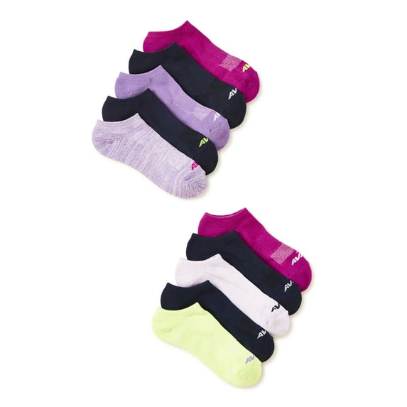 Avia Women's Performance Cushioned No Show Socks, 10-Pack