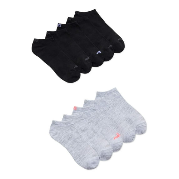 Avia Women’s Performance Flatknit No Show Socks, 10 Pack