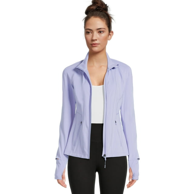 Avia Women's Performance Full Zip Jacket with Thumbholes, Sizes S3XL