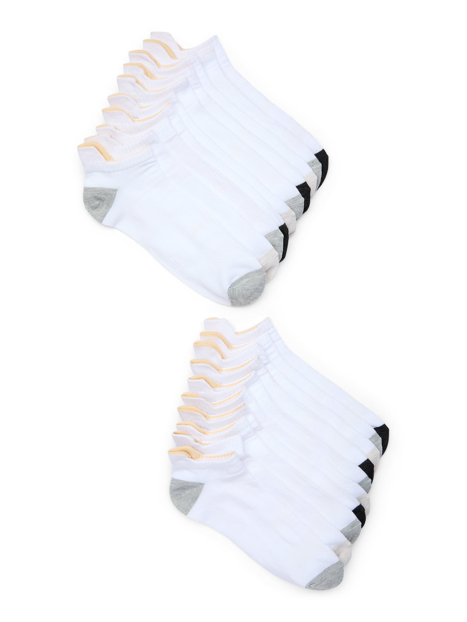 Avia Women's Performance Light Weight Low Cut Socks with Back Tab, Pack of 10