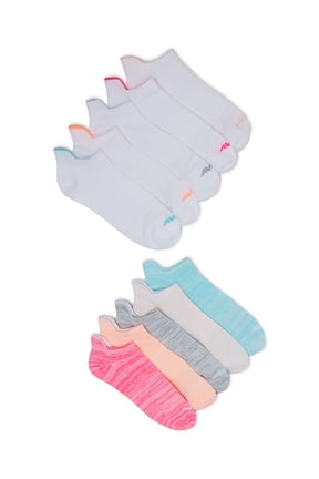 Women's Performance Light Weight Low Cut Socks with Back Tab, Pack of 10