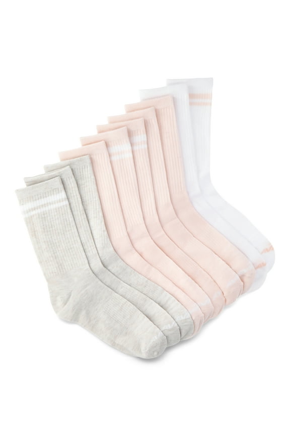 Women's Performance Lightweight Crew Socks, 10-pack