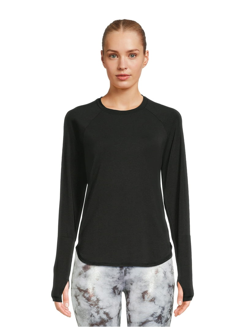 Avia Women's Performance Tee with Long Sleeves, Sizes XS-3XL