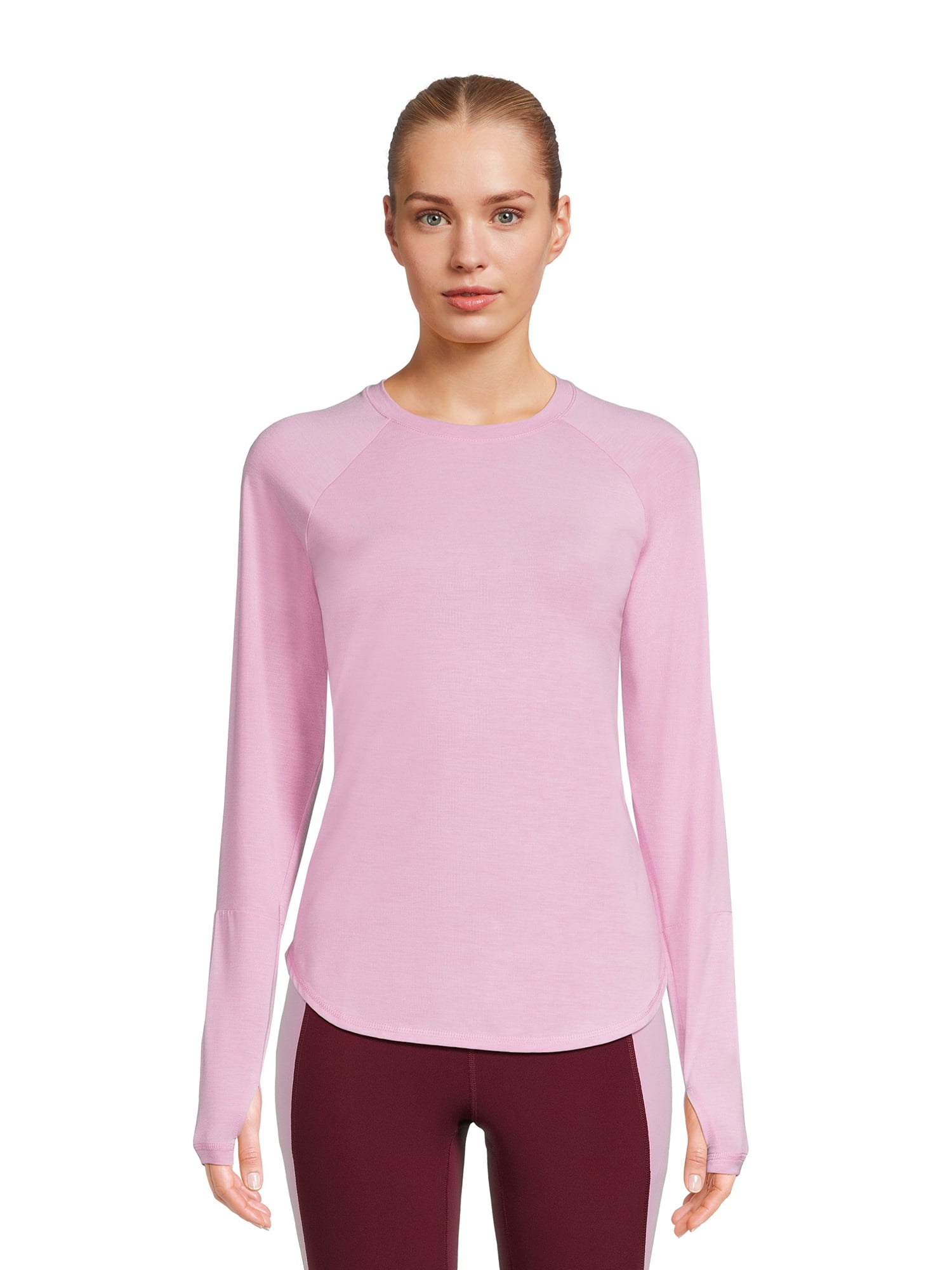 Avia Womenâs Performance Tee with Long Sleeves, Sizes XS-3XL - Walmart.com