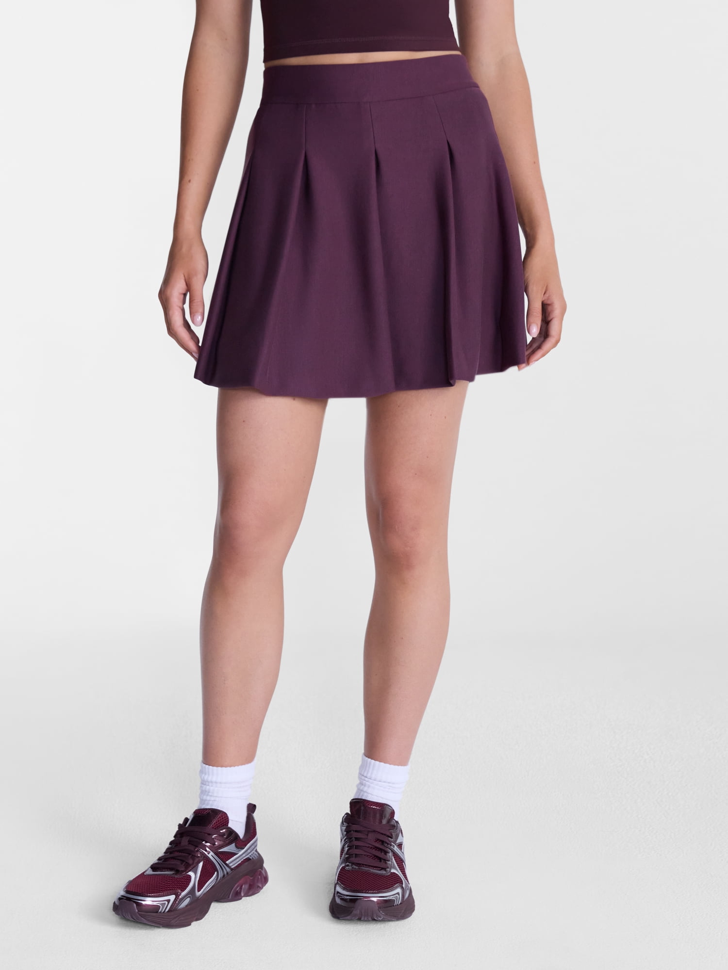 Avia Women's Pique Knit Pleated Bubble Hem Skort, Sizes XS-XXXL