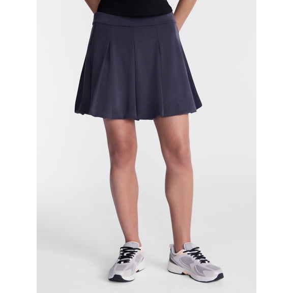 Avia Women's Pique Knit Pleated Bubble Hem Skort, Sizes XS-XXXL