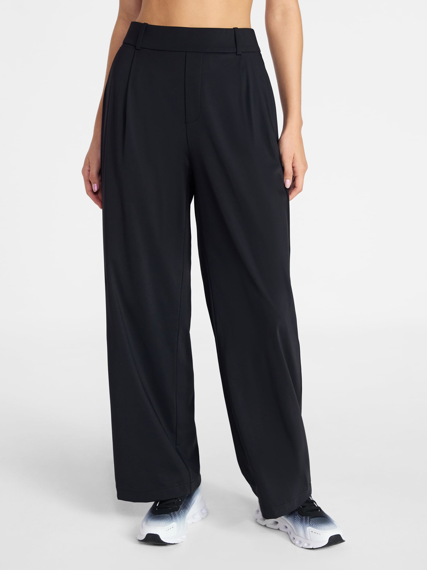 Avia Women's and Women's Plus Pleated Interlock Pants, 29.5" Inseam, Sizes XS-4X