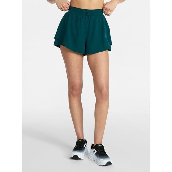 Avia Women's and Women's Plus Flounce Running Shorts, Sizes XS-4X