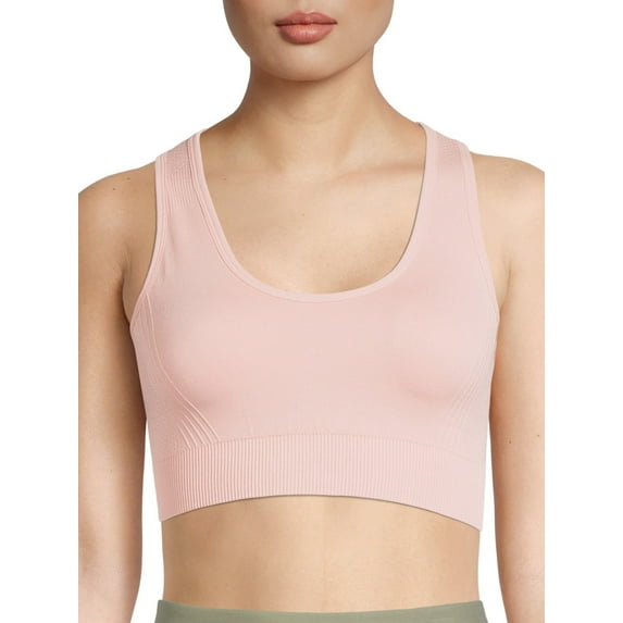 Avia Women’s Plus Medium Support Seamless Racerback Sports Bra