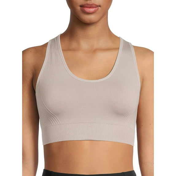 Avia Women’s Plus Medium Support Seamless Racerback Sports Bra