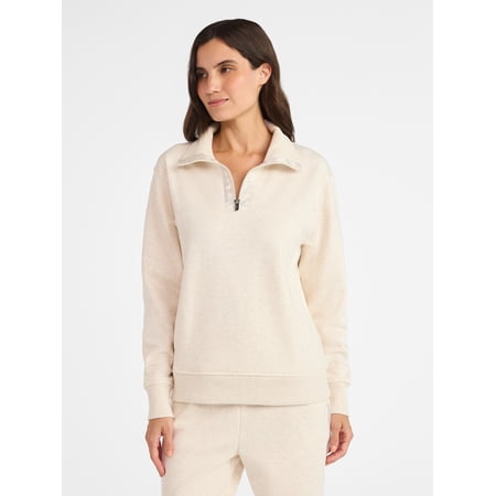 Avia Women's and Women's Plus Fleece Quarter Zip Pullover, Sizes XS-4X