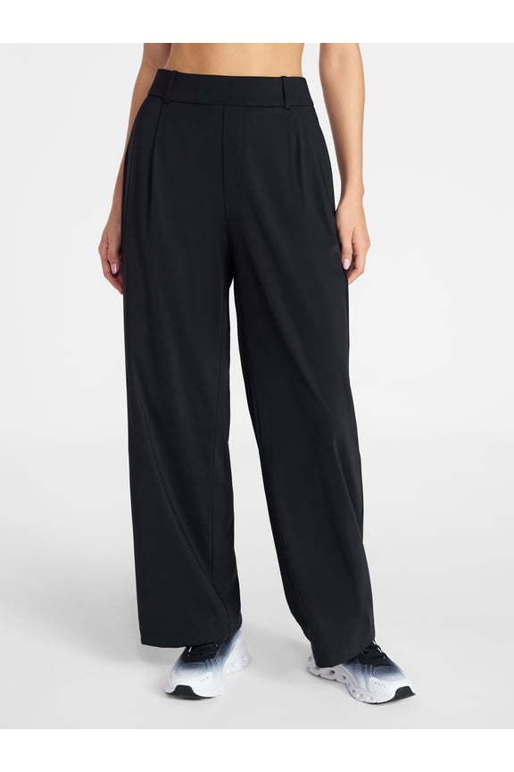 Women's and Women's Plus Pleated Interlock Pant, Sizes XS-4X