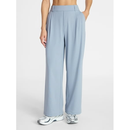 Avia Women's and Women's Plus Pleated Interlock Pants, 29.5" Inseam, Sizes XS-4X