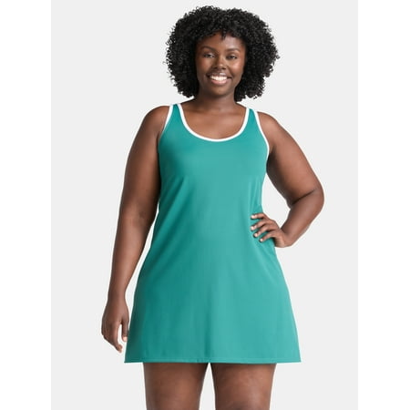 Avia Women's and Women's Plus Racerback Active Piped Dress, Size XS-4X