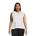 thumbnail image 1 of Avia Women's Plus Size Burnout Snakeskin Print Top, 1 of 5