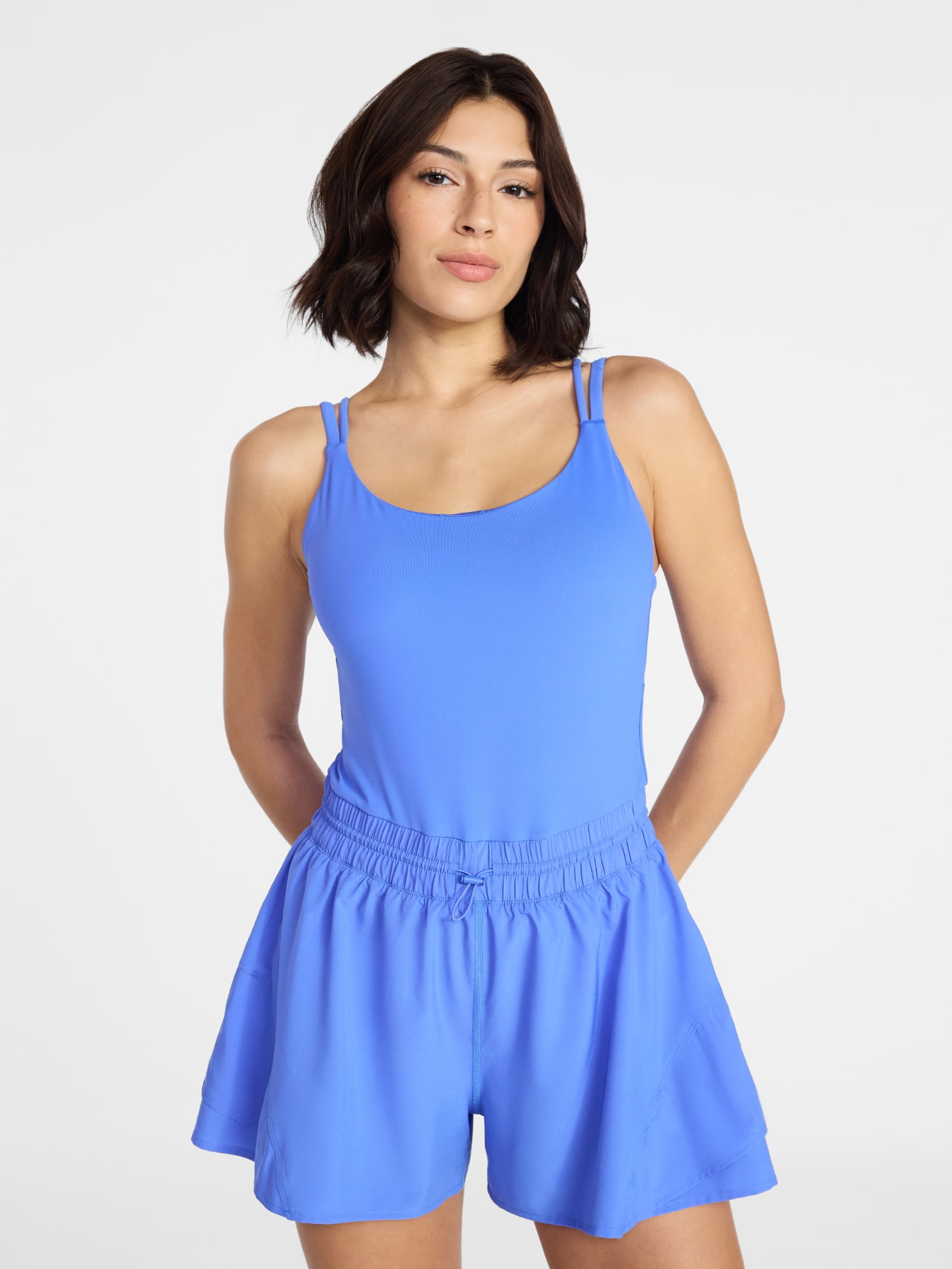 Avia Women's and Women's Plus Cinched Waist Romper, Sizes XS-4X