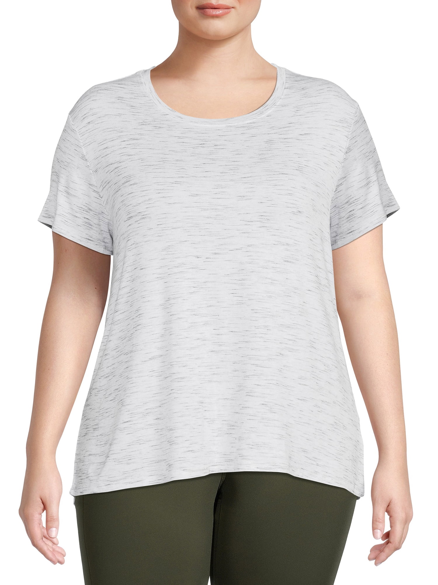 Avia Women's Plus Size Commuter T-Shirt with Short Sleeves - Walmart.com