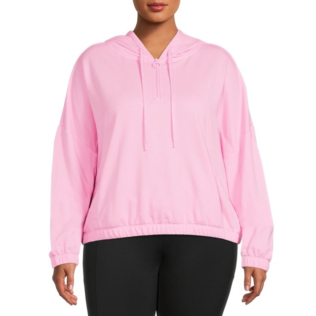 Avia Women's Plus Size HalfZip Pullover Hoodie
