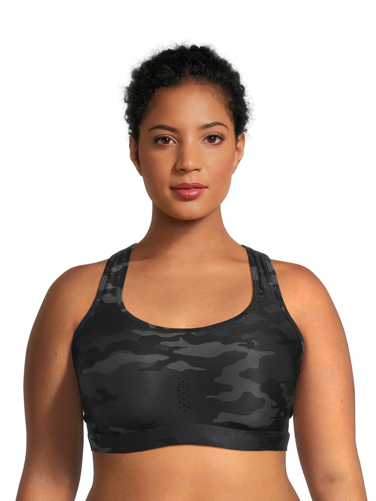 Avia Women's Plus Size Low Impact Corset Seamed Sports Bra - Black, 1x at   Women's Clothing store