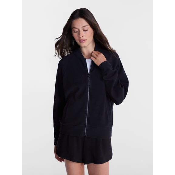 Avia Women's Plus Size Ottoman Full Zip Bomber, Sizes 1X-4X