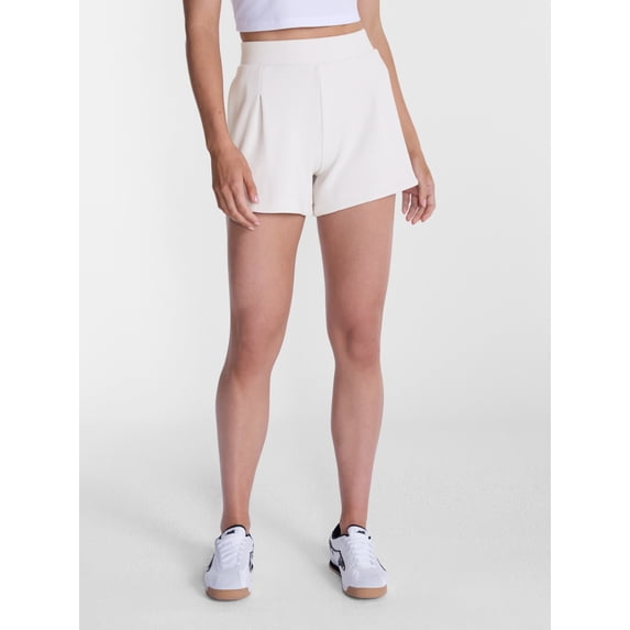 Avia Women's and Women's Plus Ribbed Ottoman Lounge Shorts, 4.25'' Inseam, Sizes XS-4X