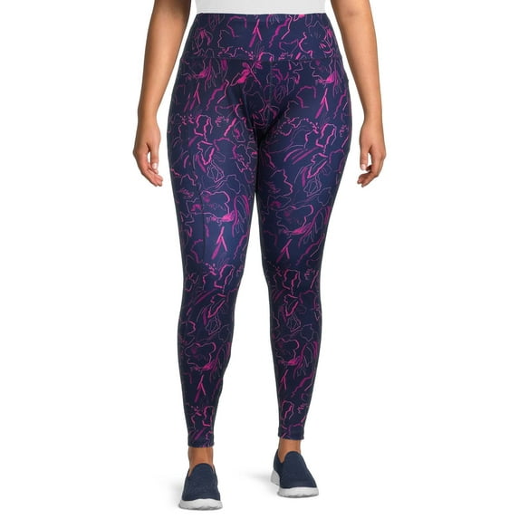 Avia Women's Plus Size Printed Active Leggings, 28"