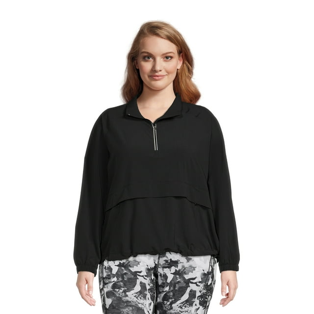 Avia Women's Plus Size Pullover Windbreaker Jacket