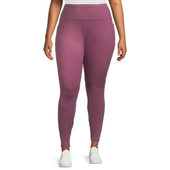 Avia Women's Plus Size Solid Active Leggings, 28"