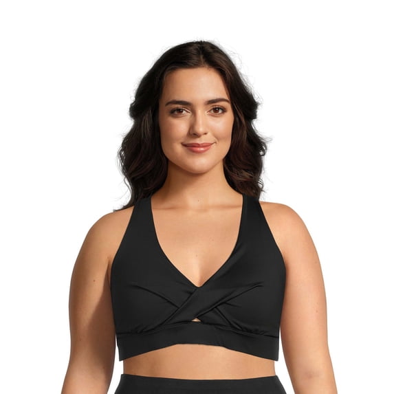 Avia Women's Plus Size Surplice Sports Bra
