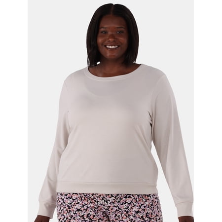 Avia Women's and Women's Plus Twist Back Top with Long Sleeves, Sizes XS-4X