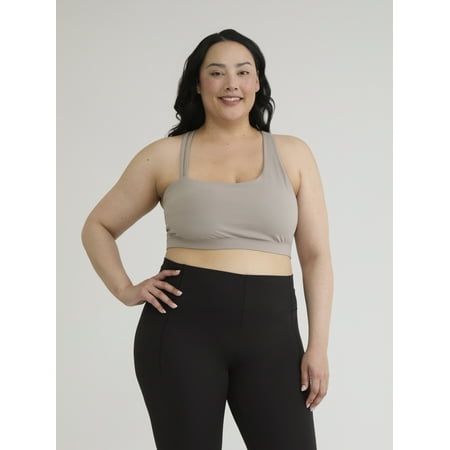 Avia Women's and Women’s Plus SoftSculpt One Shoulder Sports Bra, Sizes XS-4X