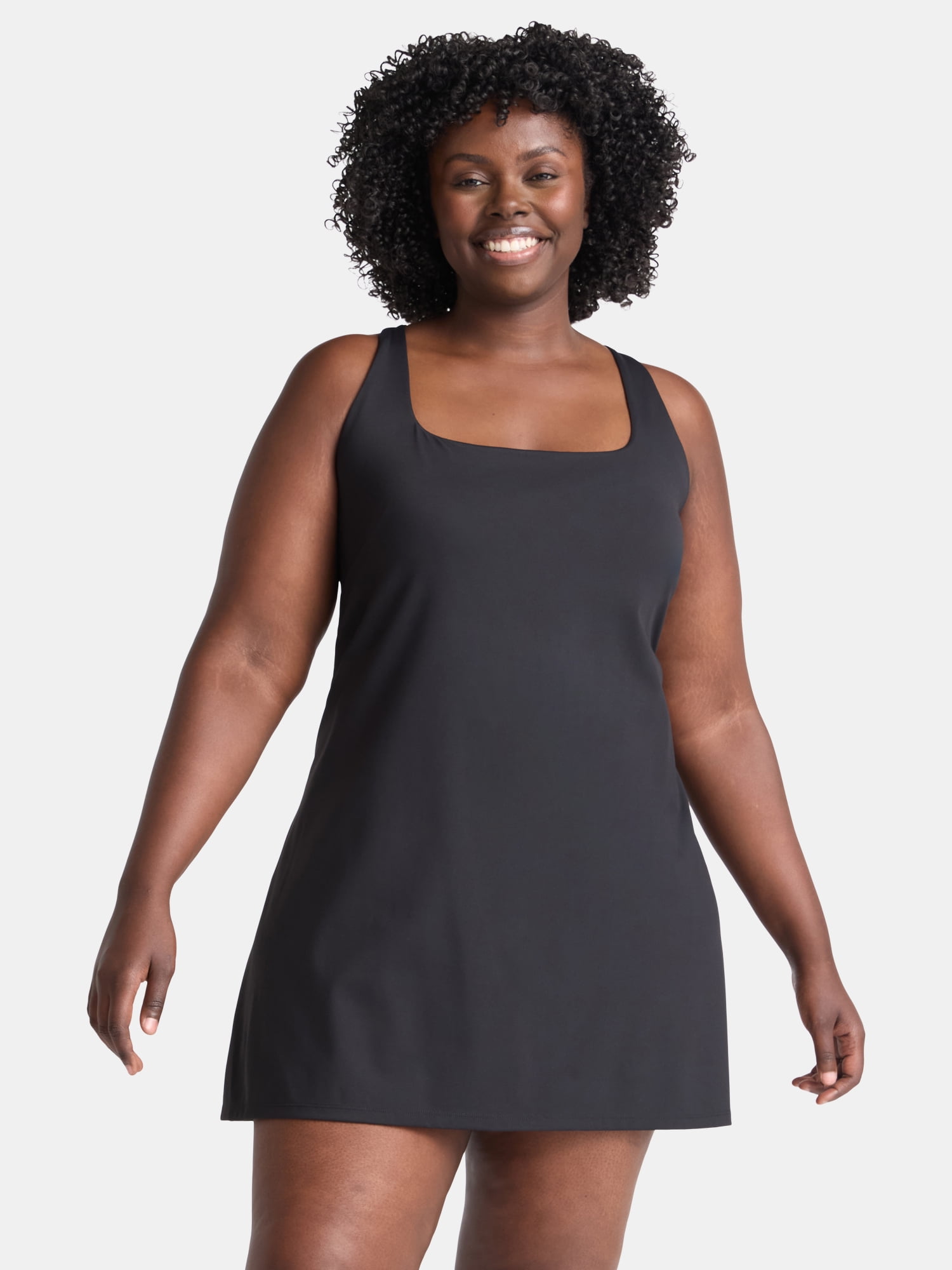 Avia Women's and Women's Plus Active Dress with Built-in Bra
