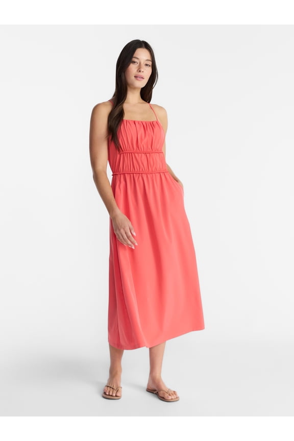 Women's and Women's Plus FeatherStretch Sleeveless Maxi Dress, Sizes XS-4X