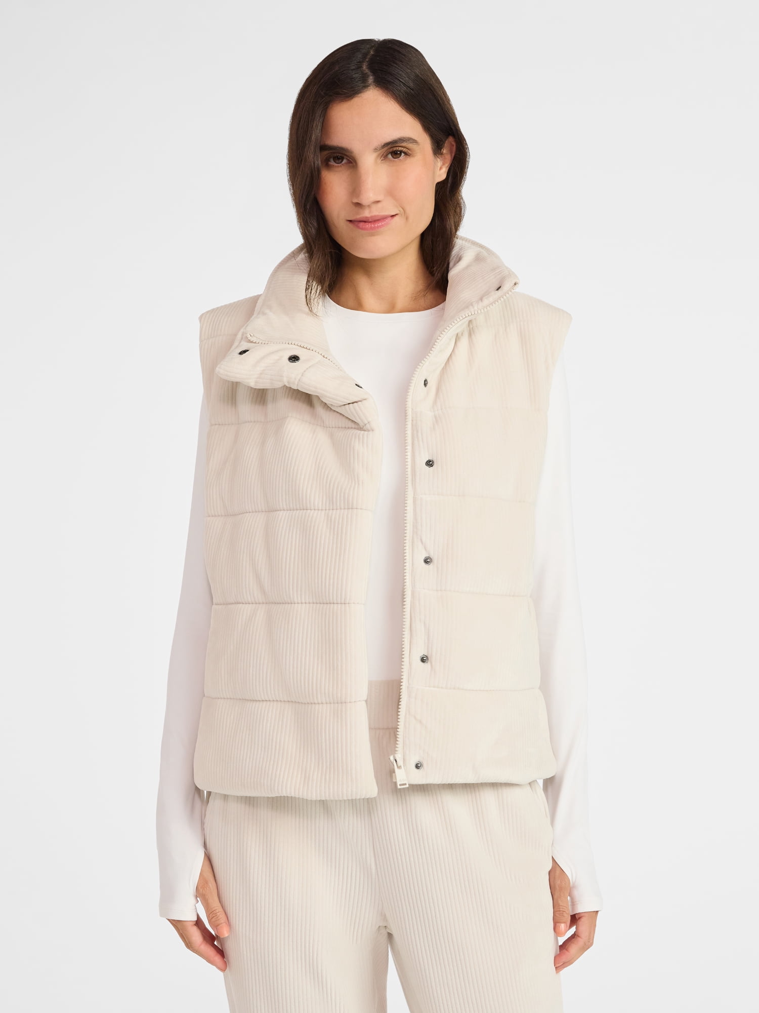 Avia Women's and Women's Plus Velour Ribbed Vest, Sizes XS-4X