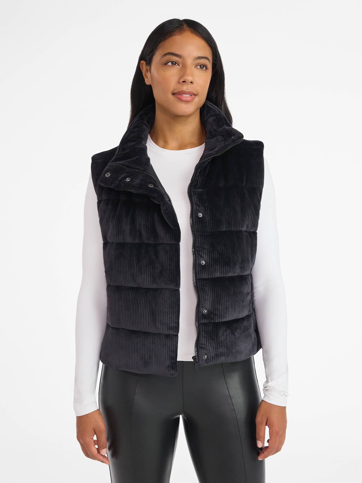 Avia Women's and Women's Plus Velour Ribbed Vest, Sizes XS-4X