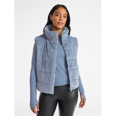 Avia Women's and Women's Plus Velour Ribbed Vest, Sizes XS-4X