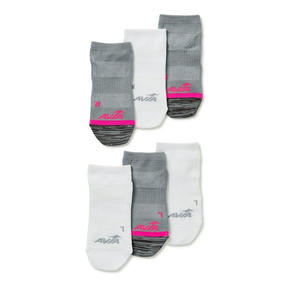 Avia Women's Premium Lightweight No Show Low Cut Socks, 6-Pack