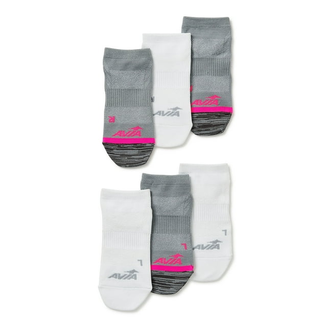 Avia Women's Premium Lightweight No Show Low Cut Socks, 6Pack
