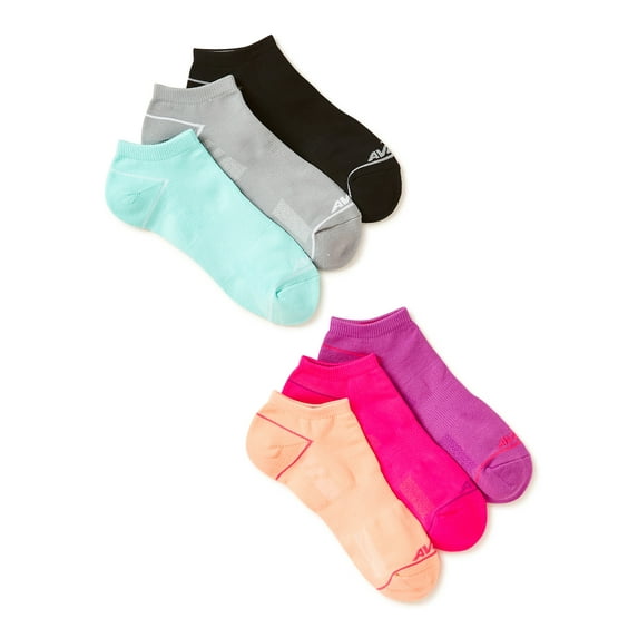 Avia Women's Premium Zoned Cushioned Low Cut Socks, 6-Pack, Shoe Sizes 9-12