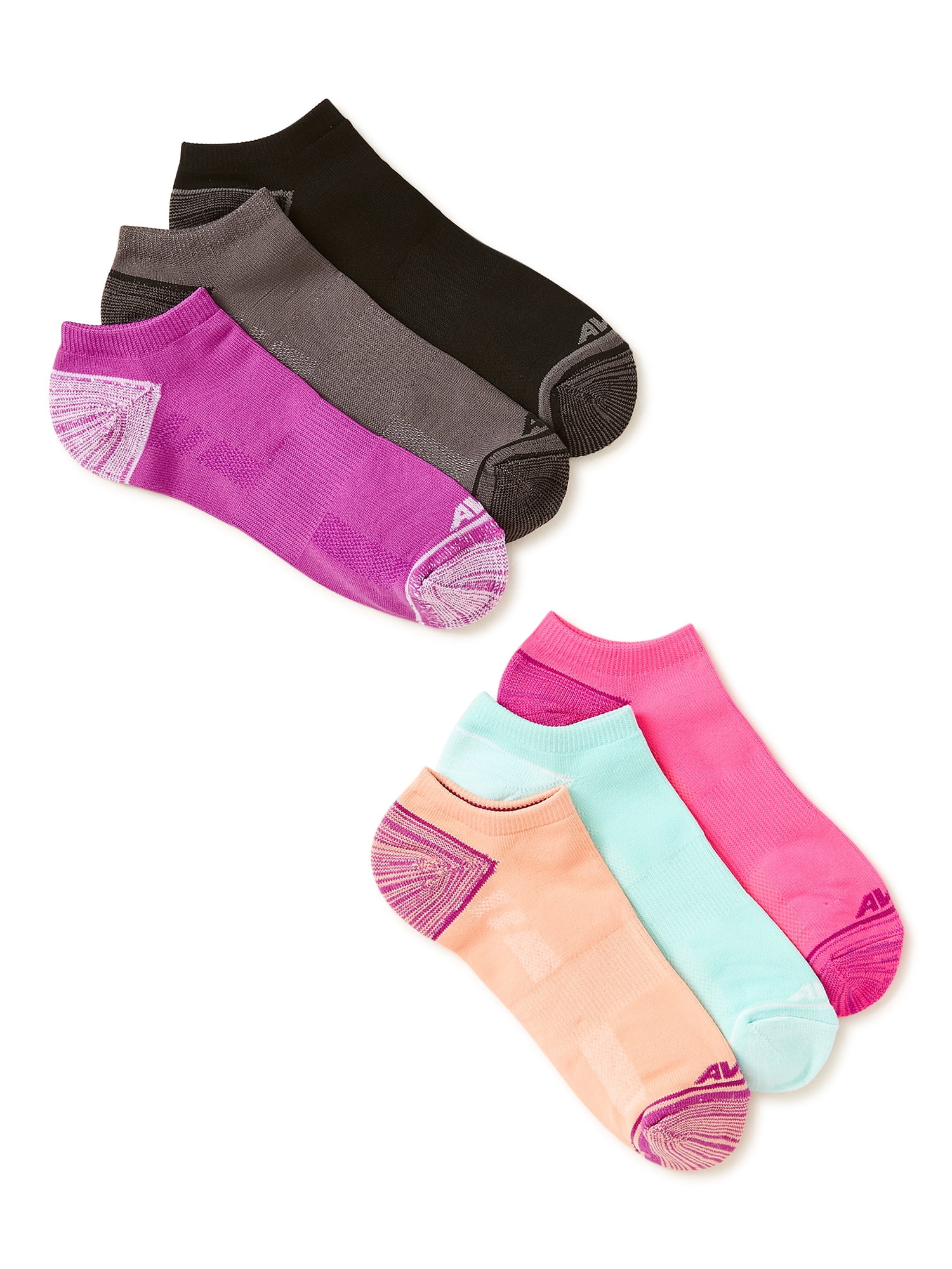 Avia Women's Premium Zoned Cushioned No Show Socks, 6-Pack