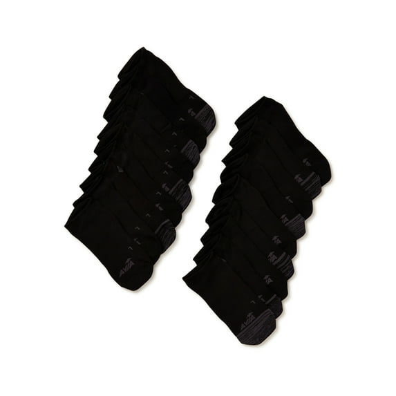 Avia Women's Pro-Tech Lightweight Flatknit No Show Socks, 18-Pack