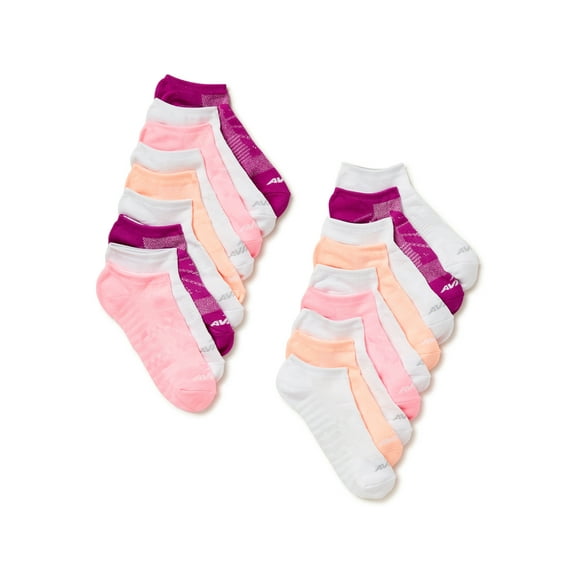 Avia Women's Pro-Tech Lightweight No Show Socks, 18-Pack