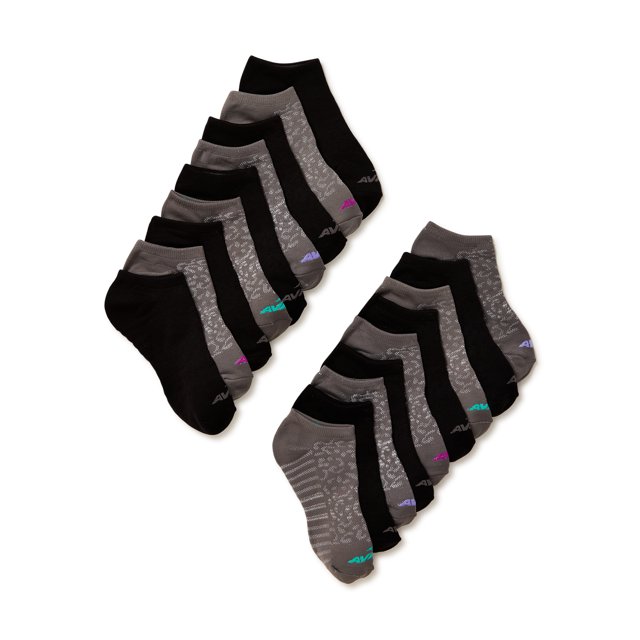 Avia Women's ProTech Lightweight No Show Socks, 18Pack
